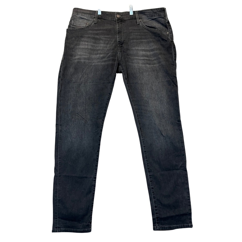 Mavi Jake Slim Leg Jeans Mens 39x32 Dark Gray 5-Pocket Stretch Denim Pants EUC